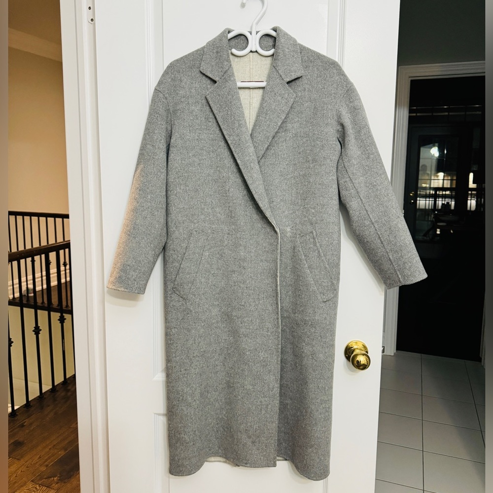 Virgin Wool and Cashmere Coat, 2-tone jacket